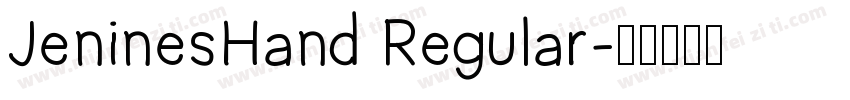 JeninesHand Regular字体转换